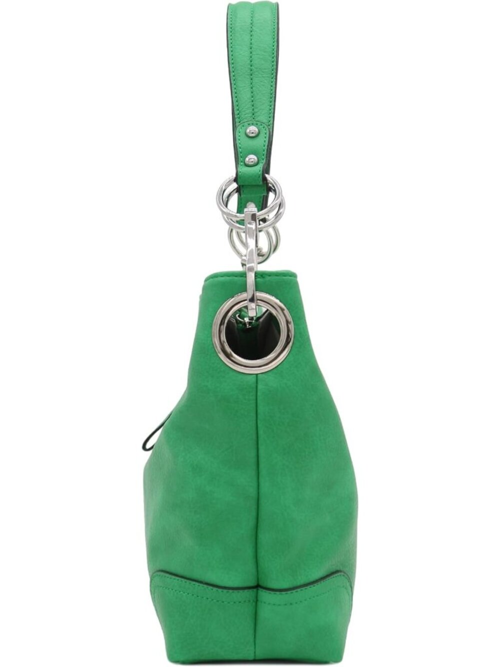 Stylish Hobo Shoulder Bag with Oversized Snap Hook, Chic Everyday Accessory - Picture 4 of 7